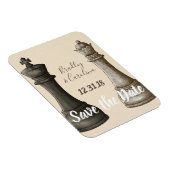 Date Chess King Queenを保存 マグネット (右側)