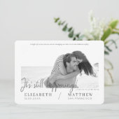 Date Chicモダンのカスタム写真の結婚変更 セーブザデート (スタンド正面)