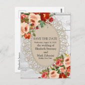 Date Country White Woodを素朴保存 ポストカード (正面/裏面)