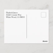 Date Country White Woodを素朴保存 ポストカード (裏面)