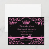 Date Crown Pinkを保存 セーブザデート (正面/裏面)