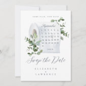 Date Folidsトイレ紙カレンダーをスワップ転がする セーブザデート (正面)