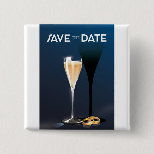 Date Glassとゴールデンリングを保存 缶バッジ