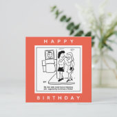 Date is driving a Road Roller Cartoon カード (スタンド正面)