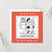 Date is driving a Road Roller Cartoon カード (正面/裏面インサイチュ)