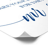 Date Jar結婚のNavy Blue Writechnologyへのサインイン ポスター (角)