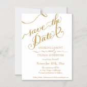 Date MagnetはがきScript Cligraphyの保存 マグネット招待状 (正面)