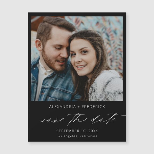 Date Magnetを保存するインスタントフォトブラックシック (正面)