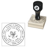 Date Mason Jar差出人住所の保存 ラバースタンプ (押印)