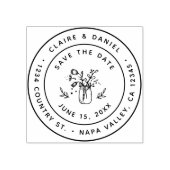 Date Mason Jar差出人住所の保存 ラバースタンプ (インプリント)