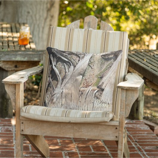 Date Palm Tree Trunkテクスチャのクローズアップ写真イメージ アウトドアクッション (椅子)