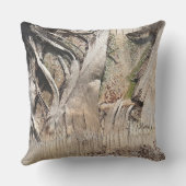 Date Palm Tree Trunkテクスチャのクローズアップ写真イメージ アウトドアクッション (裏面)