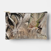 Date Palm Tree Trunkテクスチャのクローズアップ写真イメージ アクセサリーポーチ (正面)