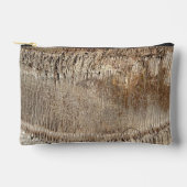 Date Palm Tree Trunkテクスチャのクローズアップ写真イメージ アクセサリーポーチ (正面)