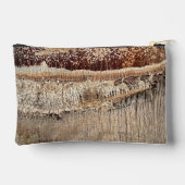 Date Palm Tree Trunkテクスチャのクローズアップ写真イメージ アクセサリーポーチ (裏面)