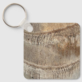 Date Palm Tree Trunkテクスチャのクローズアップ写真イメージ キーホルダー