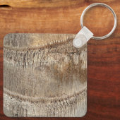 Date Palm Tree Trunkテクスチャのクローズアップ写真イメージ キーホルダー (裏面)