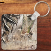 Date Palm Tree Trunkテクスチャのクローズアップ写真イメージ キーホルダー (裏面)