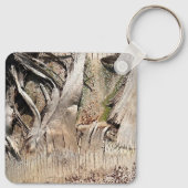 Date Palm Tree Trunkテクスチャのクローズアップ写真イメージ キーホルダー (裏面)