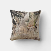 Date Palm Tree Trunkテクスチャのクローズアップ写真イメージ クッション (正面)