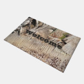 Date Palm Tree Trunkテクスチャのクローズアップ写真イメージ ドアマット (アングル)