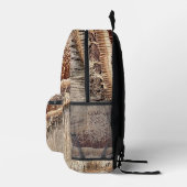 Date Palm Tree Trunkテクスチャのクローズアップ写真イメージ プリントバックパック (右)