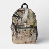 Date Palm Tree Trunkテクスチャのクローズアップ写真イメージ プリントバックパック (正面)