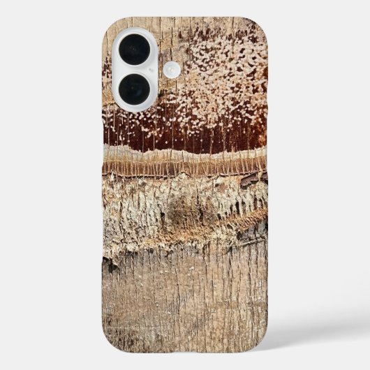 Date Palm Tree Trunkテクスチャのクローズアップ写真イメージ Case-Mate iPhoneケース (裏面)
