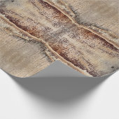 Date Palm Tree Trunk Textureクローズアップ写真 ラッピングペーパー (角)