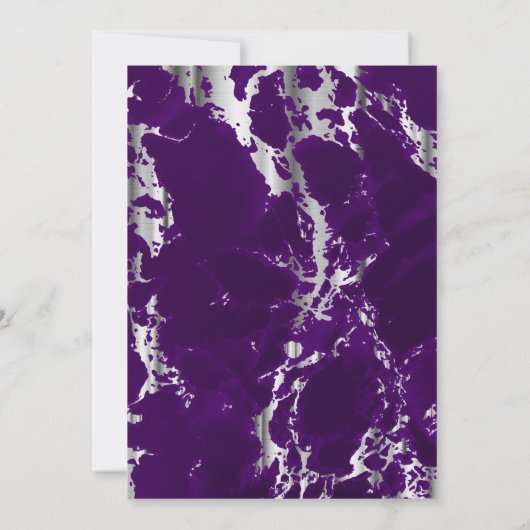 Date Purple and Silver Marbleを保存 セーブザデート (裏面)