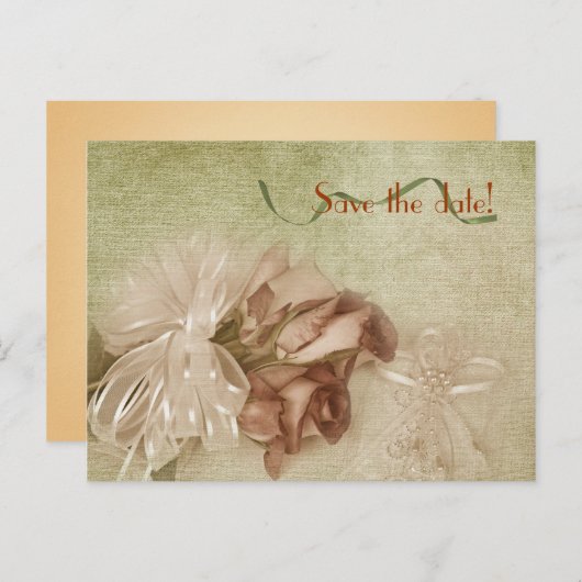 Date rose boquetを保存する 案内ポストカード (正面/裏面)