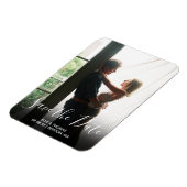 Date Script エレガント Photo'sを保存結婚する マグネット (左側)