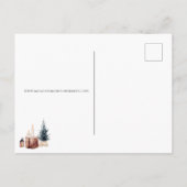 Date Script 素朴 Woodlandフローラの保存 案内ポストカード (裏面)