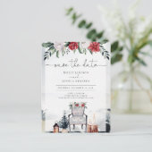 Date Script 素朴 Woodlandフローラの保存 案内ポストカード (スタンド正面)