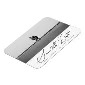 Date Script Photoの写真を結婚保存 マグネット (左側)