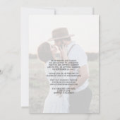 Date Sunflowersの写真を結婚保存する 案内状 (裏面)