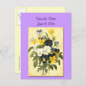 Date VioletsとPansyポストカードを保存 案内ポストカード (正面/裏面)