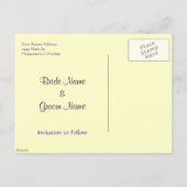 Date VioletsとPansyポストカードを保存 案内ポストカード (裏面)