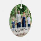 Dated custom photo ornament - keepsake gift メタルオーナメント (正面右)