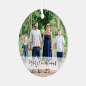 Dated custom photo ornament - keepsake gift メタルオーナメント (正面左)