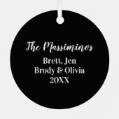 Dated custom photo ornament - keepsake gift メタルオーナメント (裏面)