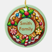 Dated New Home Gingerbread House セラミックオーナメント (裏面)