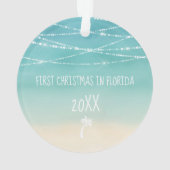 Dated Tropical Sand is the New Snow 1st Christmas オーナメント (裏面)