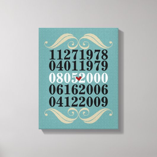 Dated Wall Art - 2子供 – キャンバスプリント (正面)