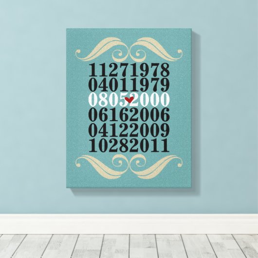 Dated Wall Art - 3子供 – キャンバスプリント (インサイチュ (ウッドフロア))