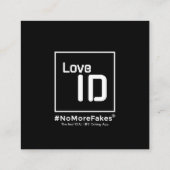 Dating Karte - BLACK - QR - PURE Collection スクエア名刺 (裏面)