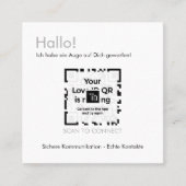 Dating Karte - BLACK - QR - PURE Collection スクエア名刺 (正面)