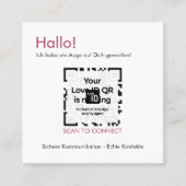 Dating Karte - RED - QR - PURE Collection スクエア名刺 (正面)