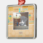 Dats 1つの小さいステップ毛皮私 メタルオーナメント (左)