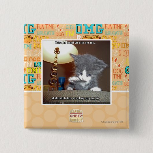 Dats 1つの小さいステップ毛皮私 缶バッジ (正面)